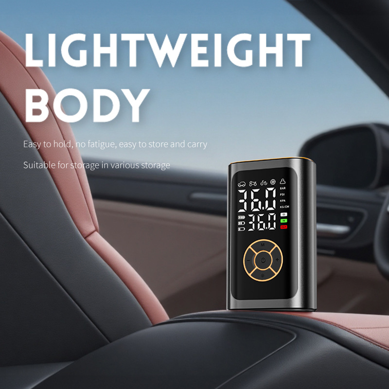 Cross-border wireless multifunctional tire inflator with digital display, portable car and electric vehicle air pump, vehicle-mounted inflator
