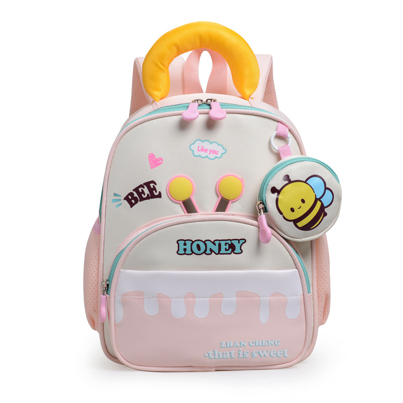 Bolsas infantiles preescolares respirables mochila de dibujos animados para niños 2025 nuevo lindo bebé niñas mochila de jardín de infantes