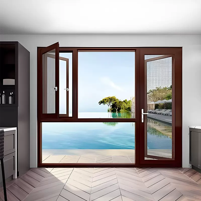 全屋门窗定制铝合金推拉平开门窗用于阳台房间客厅门左右平开门