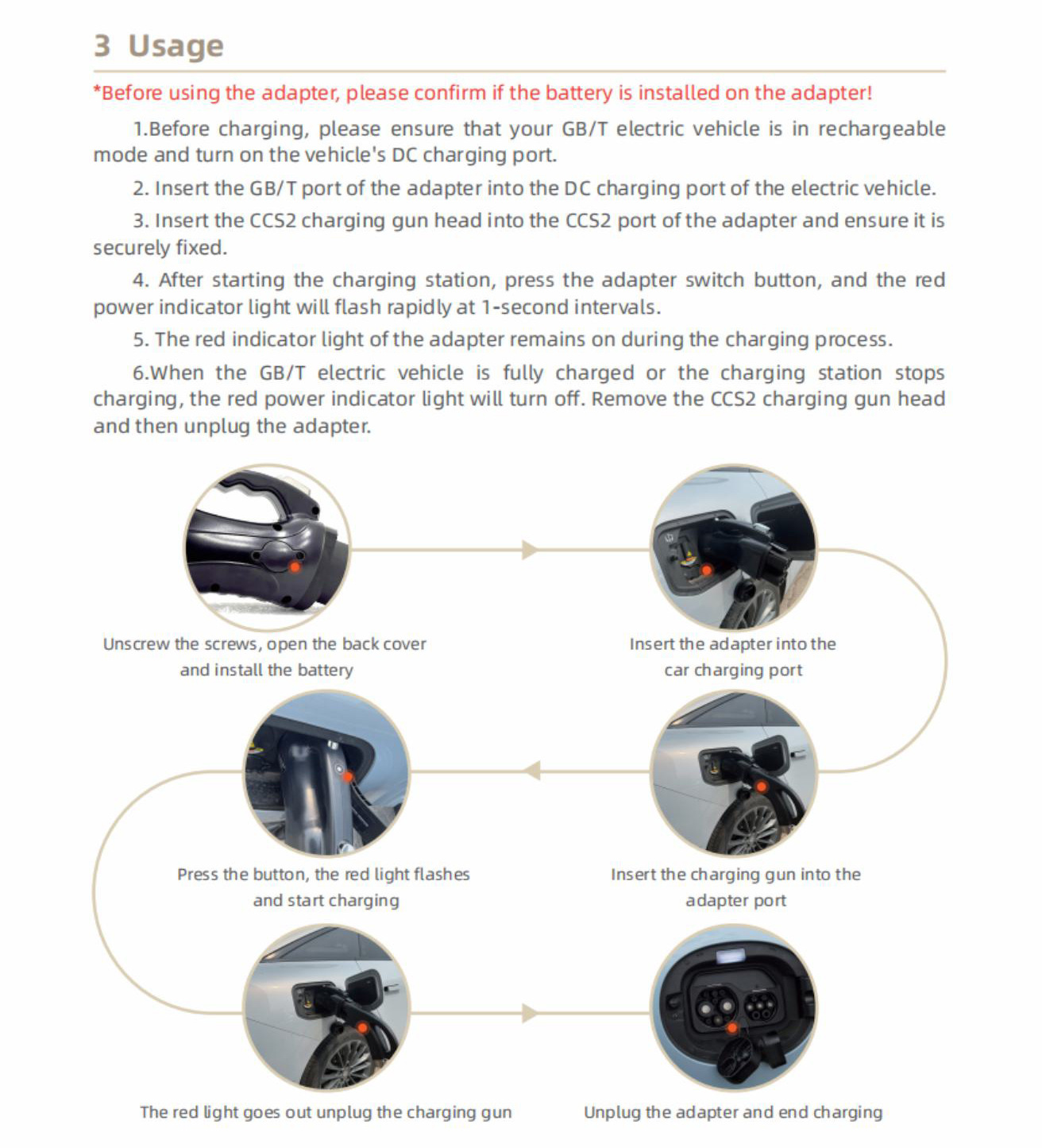 Dc European Standard to National Standard Ccs2 to Gbt 300A 300Kw Electric Vehicle Charging Adapter