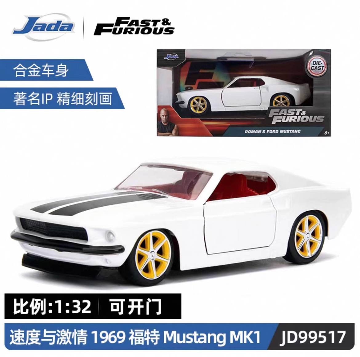 JADA Boy Car Model Regalo de cumpleaños Coche deportivo Juguete 5 Niños Coleccionables Adornos Aleación Regalo Juguete