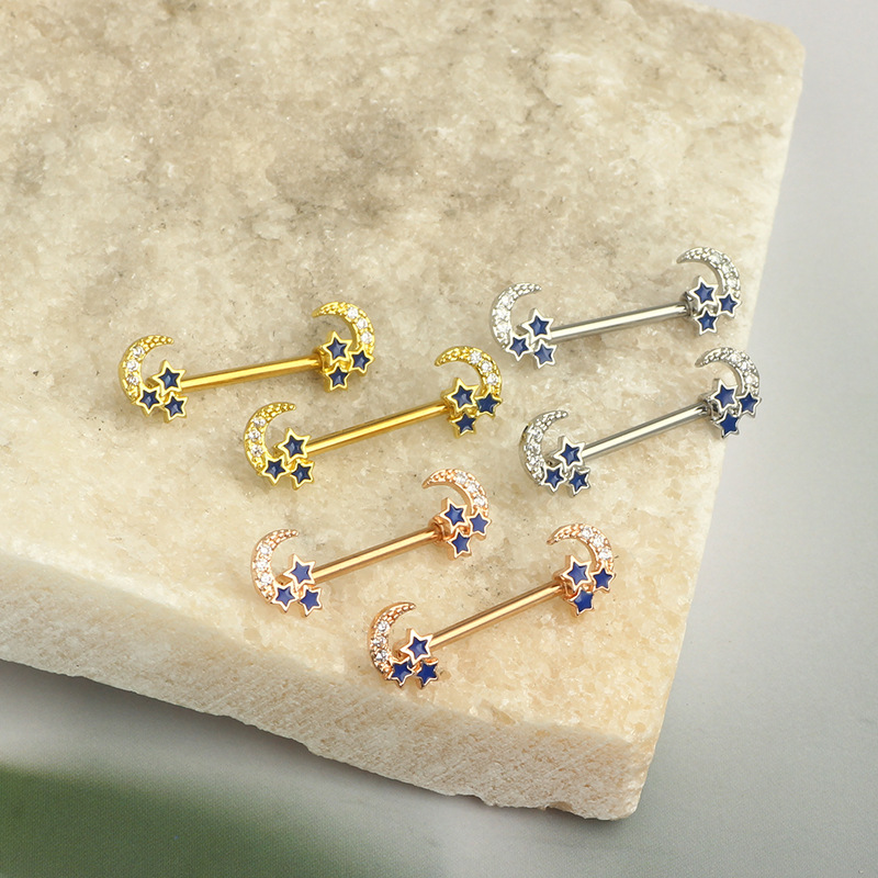 Pointed titanium steel lip stud product view