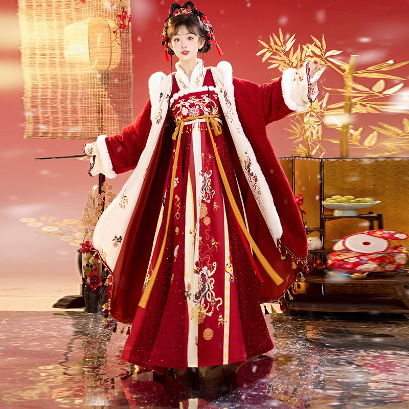 [Маленький бог богатства] Hanfu женский костюм новогодний костюм