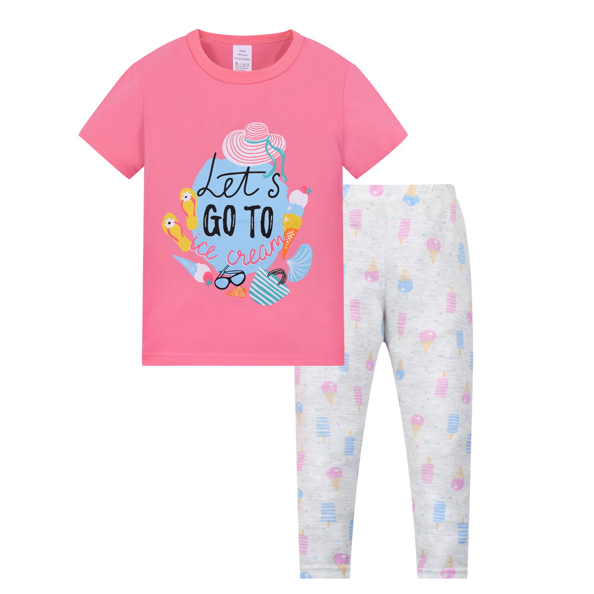 Niños pijamas ropa para niños de comercio exterior al por mayor de Europa y América del verano nuevos niños pijamas traje Niños y Niñas Ropa Para el hogar