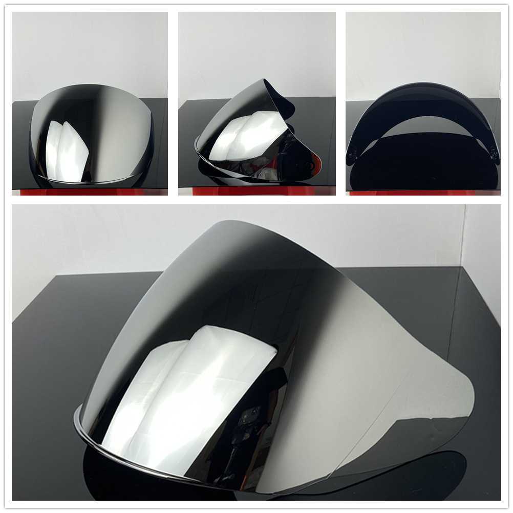 Four-Quarter and Three-Half Helmet Lenses for Day and Night, Suitable for Of608 Electric Vehicle Helmet Lenses, Sun Protection Electroplating
