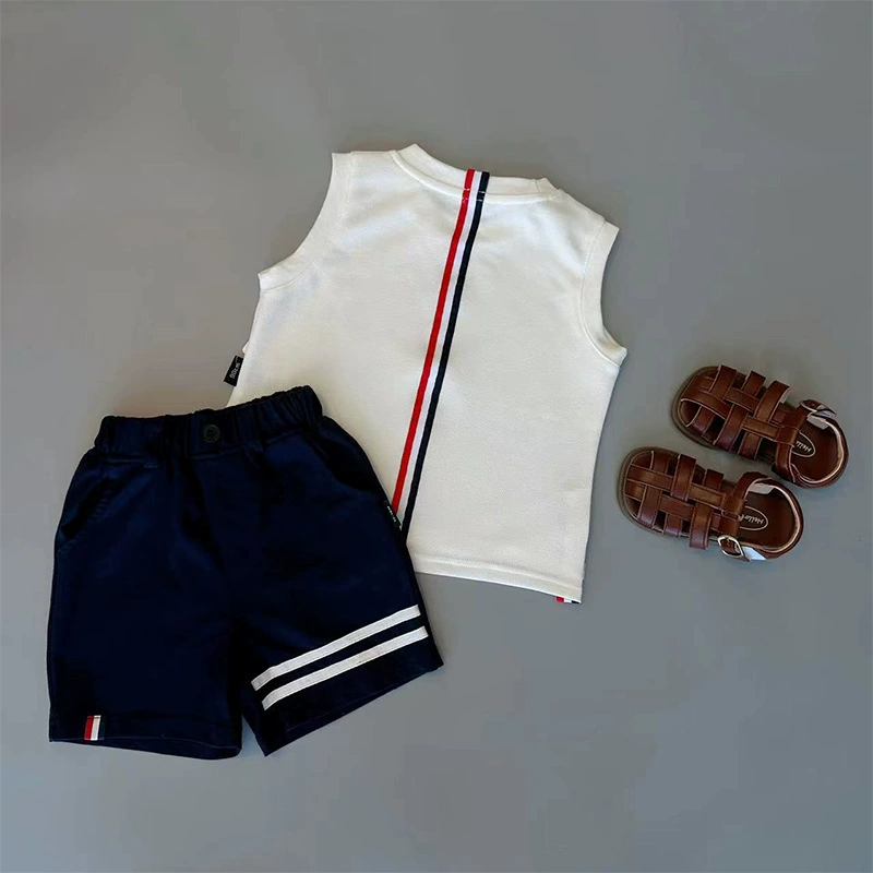 Children's summer thin vest, knitted polo