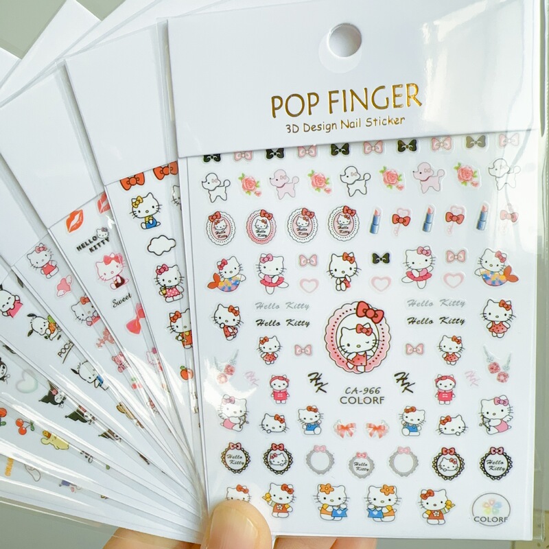 New Cartoon Kt Cat Nail Art Stickers, Kuromi Powerpuff Girls Animated Grinch Character Stickers New Cartoon Kt Cat Nail Art Stickers, Kuromi Powerpuff Girls Animated Grinch Character Stickers