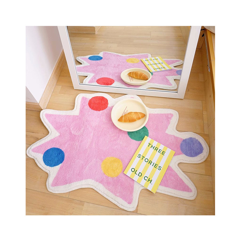 Estera de la serie ins dopamina para el hogar linda alfombra de ventana flotante de forma especial sala de estar sofá mesa de centro frente al espejo alfombra pequeña