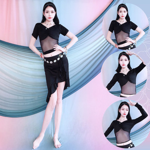 Belly Dance 2025 New Set Practice Clothing Female Beginner Performance Oriental Dance Ruffle Skirt Sexy