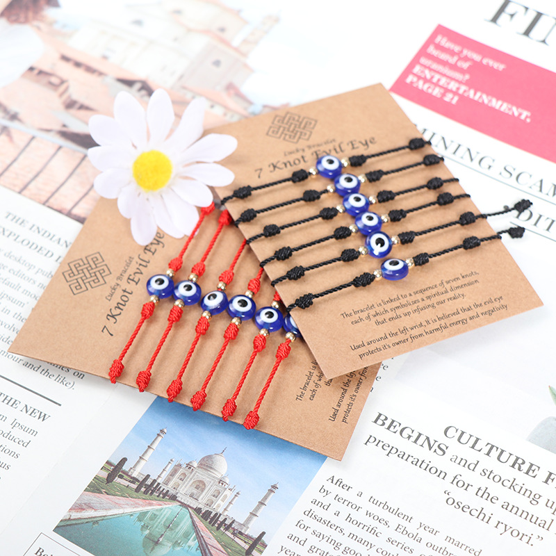 Lucky Evil Eye Red String Bracelet Protection Beaded Jewellery_voghion.com