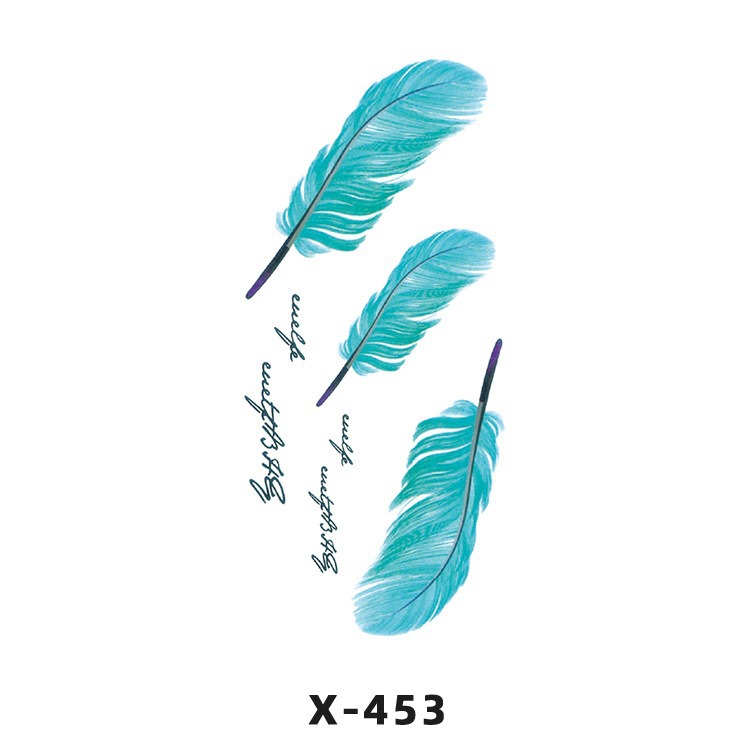 Arco de flor pequeña pegatinas de tatuaje fresco 3D dibujos animados transfronterizo Henna rosa impermeable texto en inglés pegatinas de tatuaje