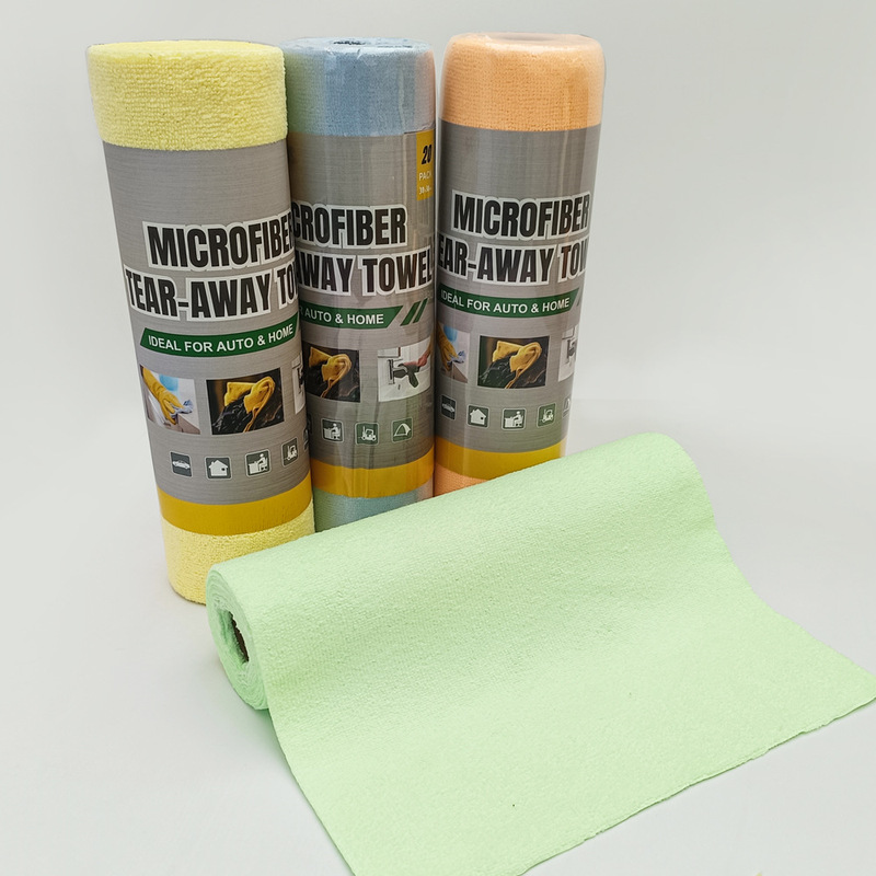 Tear-Off Towel, Ultrasonic Hot-Cut Hand-Tear Towel, Car Wash Towel, Rolled Tear-Off Cleaning Rag