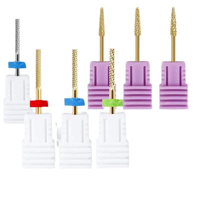 Clavo de acero de tungsteno ruso cabeza de molienda de uñas máquina de pulir removedor de uñas tratamiento frontal esférico exfoliante cabeza de molienda en stock