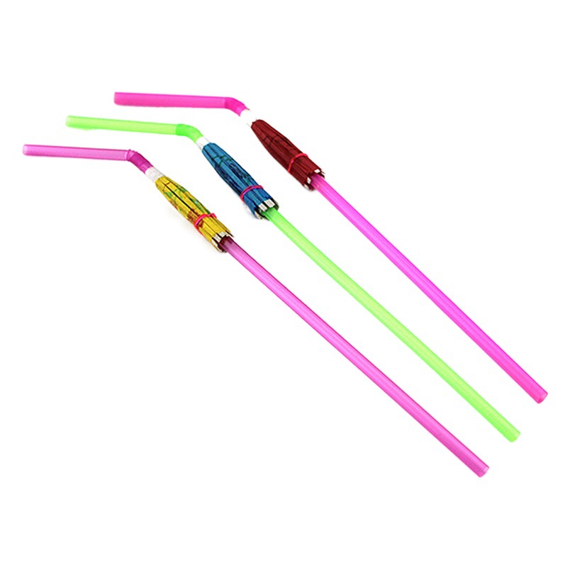 Amazon creativo de paja decorativa fiesta fluorescente paraguas fiesta desechable arte paja
