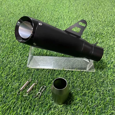 250SR 450SR 250RR, Motorcycle exhaust pipe - two-layers-of-all-black-51mm