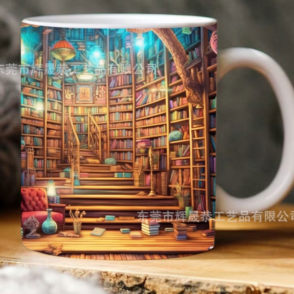 Taza multiusos del diseño creativo del espacio de la nueva Taza de cerámica transfronteriza de la estantería 3D