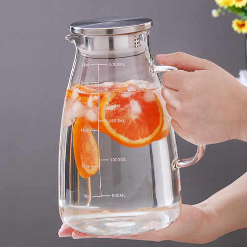 ins Nordic simple large-capacity household glass cold kettle set thickened water set boiled water cold kettle tie pot