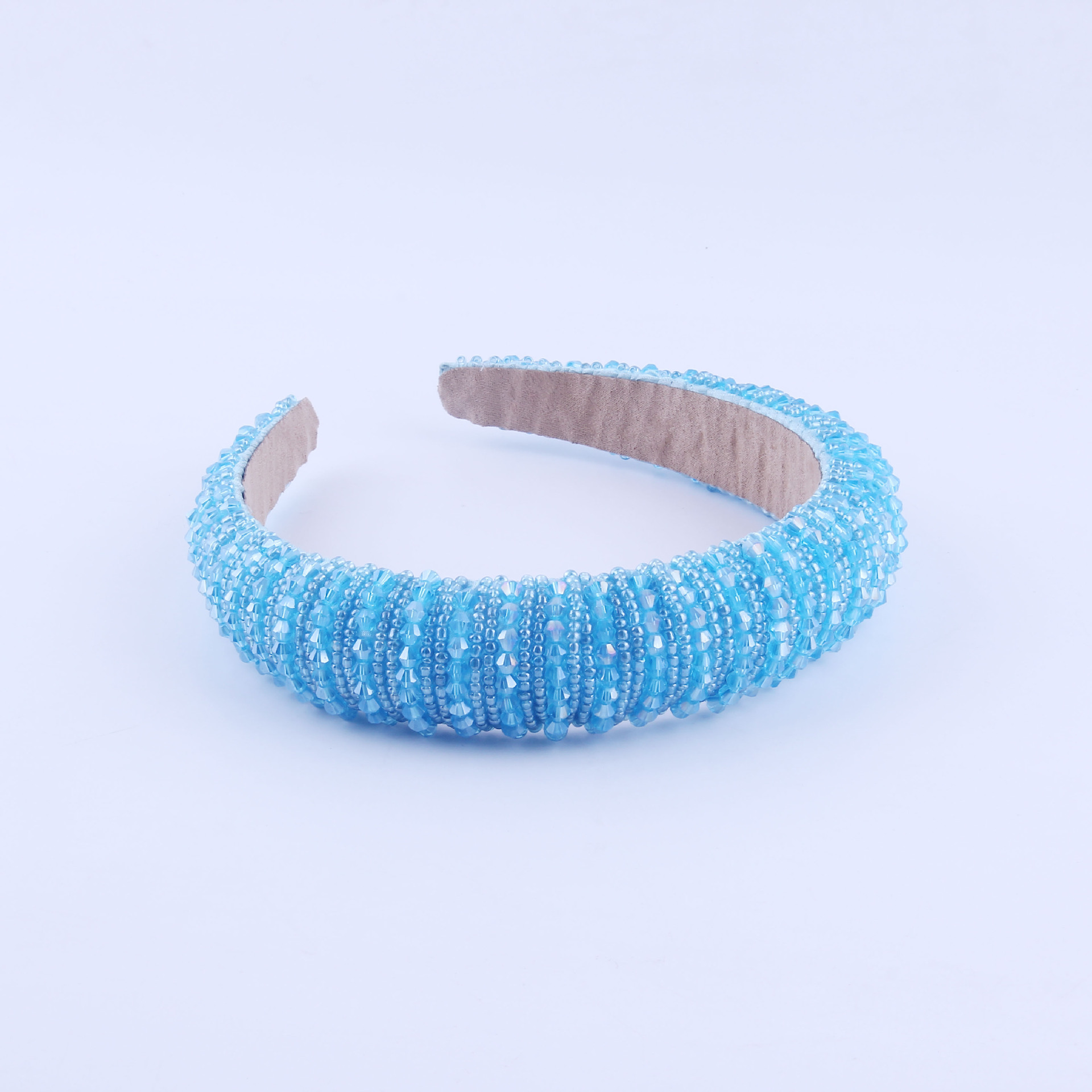 New Fashion Korean Sponge Crystal Rice Beads Hair Band display picture 5
