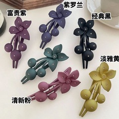 ヘアクリップの後頭部クリップ女性2025新型ヘアクリップ花花花カモ口クリップ頭飾り