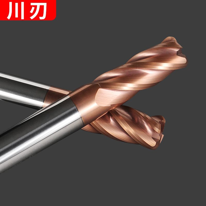 60度钨钢圆鼻刀加长钨钢牛鼻刀R角牛鼻铣刀4刃硬质合金涂层立铣刀