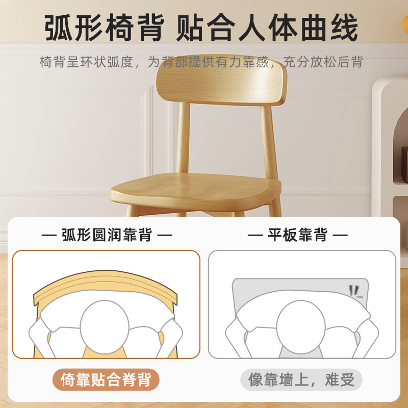 实木椅子餐桌椅家用轻奢高级感休闲靠背凳子客厅吃饭新中式茶桌椅|undefined