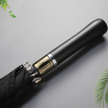 纯色大号雨伞自动长柄直杆伞抗暴雨商务男士晴雨伞定制礼品广告伞