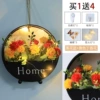 Black flower pot+yellow clove (with light)