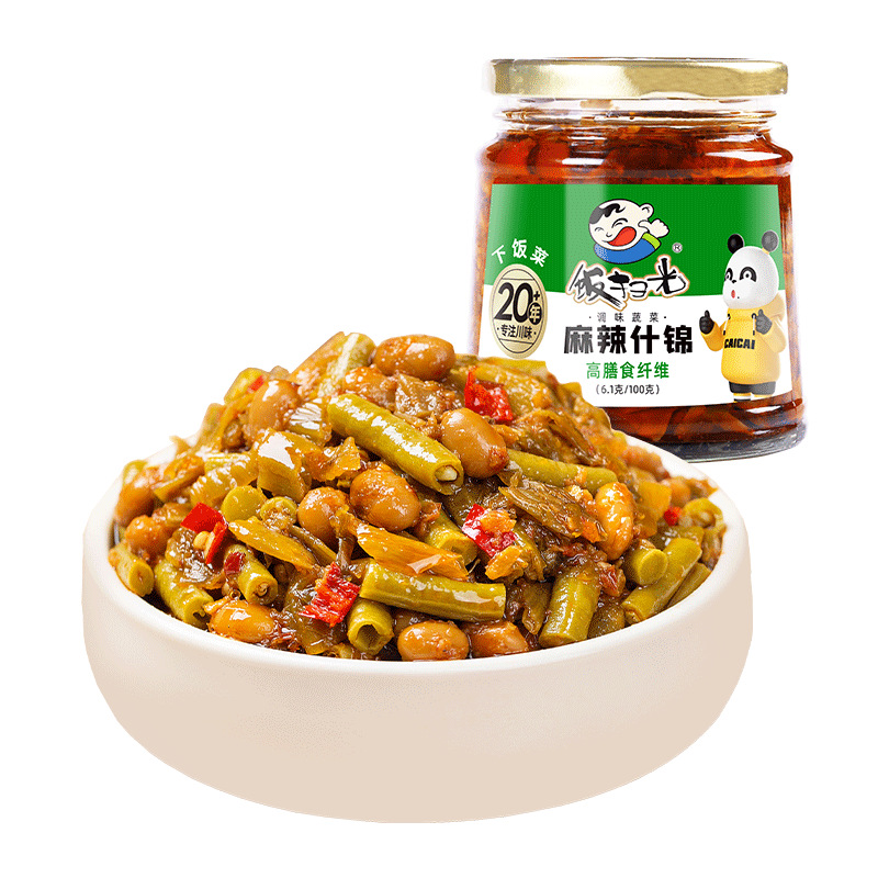 饭扫光麻辣什锦牛肉酱辣椒酱拌饭咸菜榨菜拌面酱开胃菜下饭菜酱菜