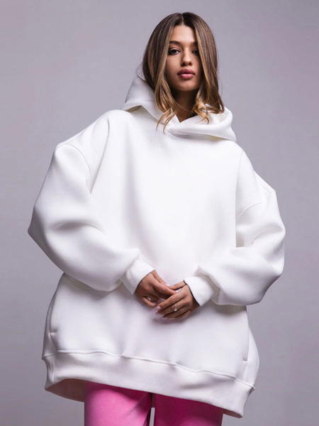solid color demi-season hoody