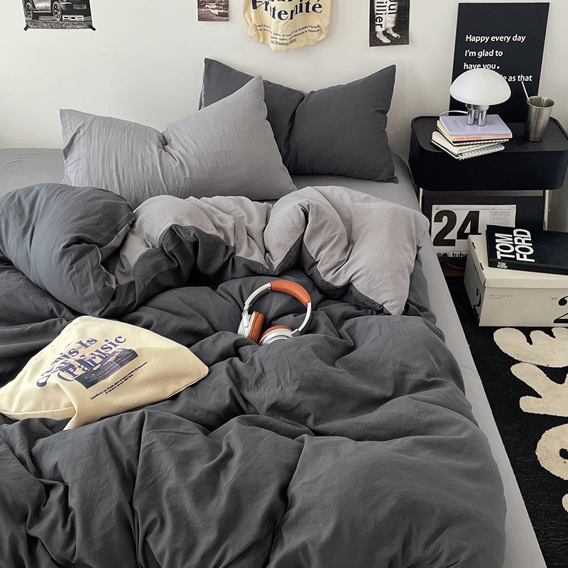 Dark and light gray [sleeping naked and soft]