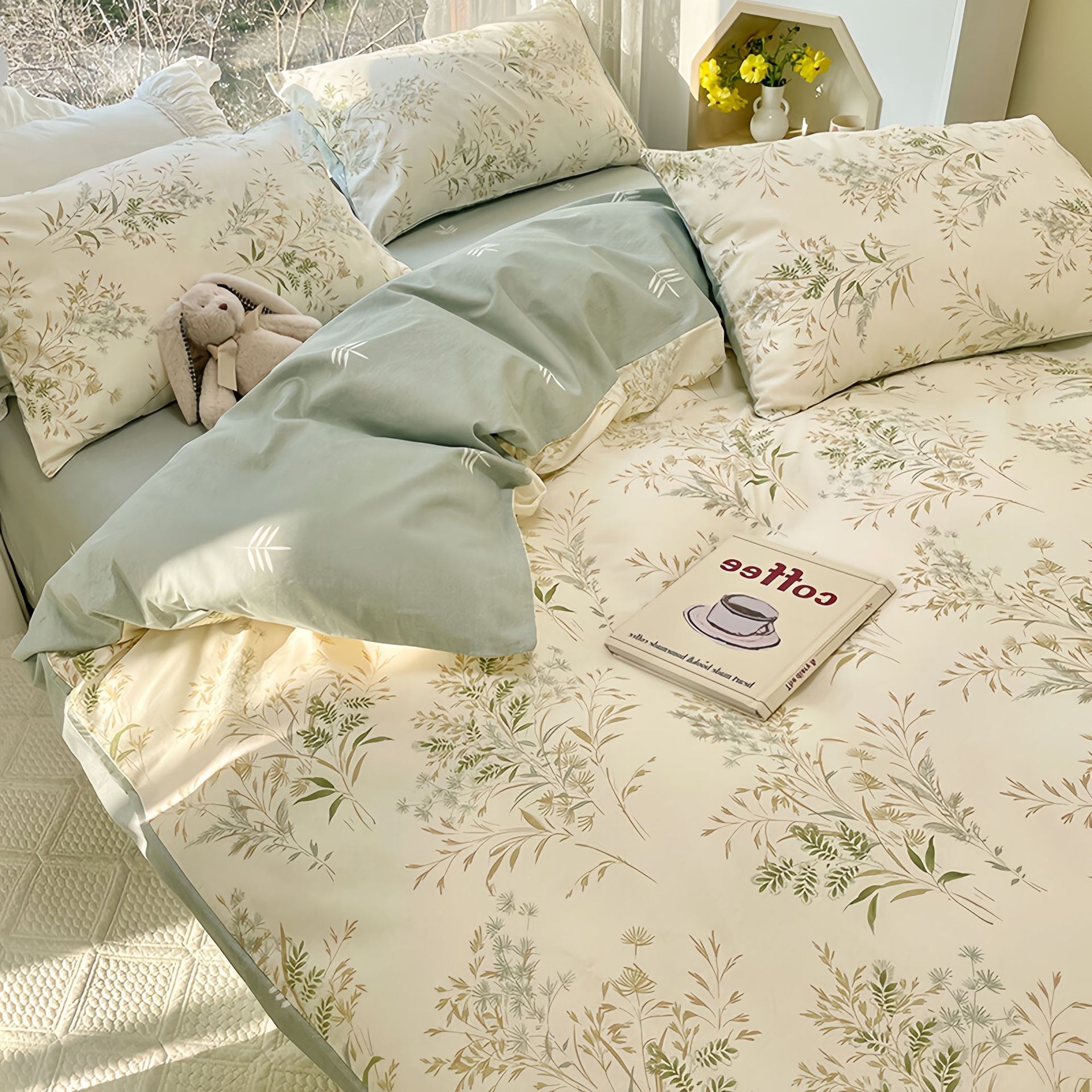 class a nantong home textile bedding all cotton pure cotton four-piece set autumn and winter high sense three-piece quilt cover maternal and child grade