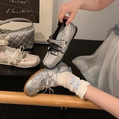 新朋克芭蕾6cm增高芭蕾德训鞋女2025夏季新款凉鞋厚底玛丽珍单鞋