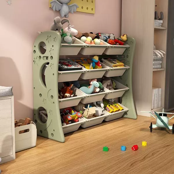 Children's toy storage rack, kindergarten baby bookshelf, sorting and organizing rack, storage cabinet, multi-layer shelf, large capacity