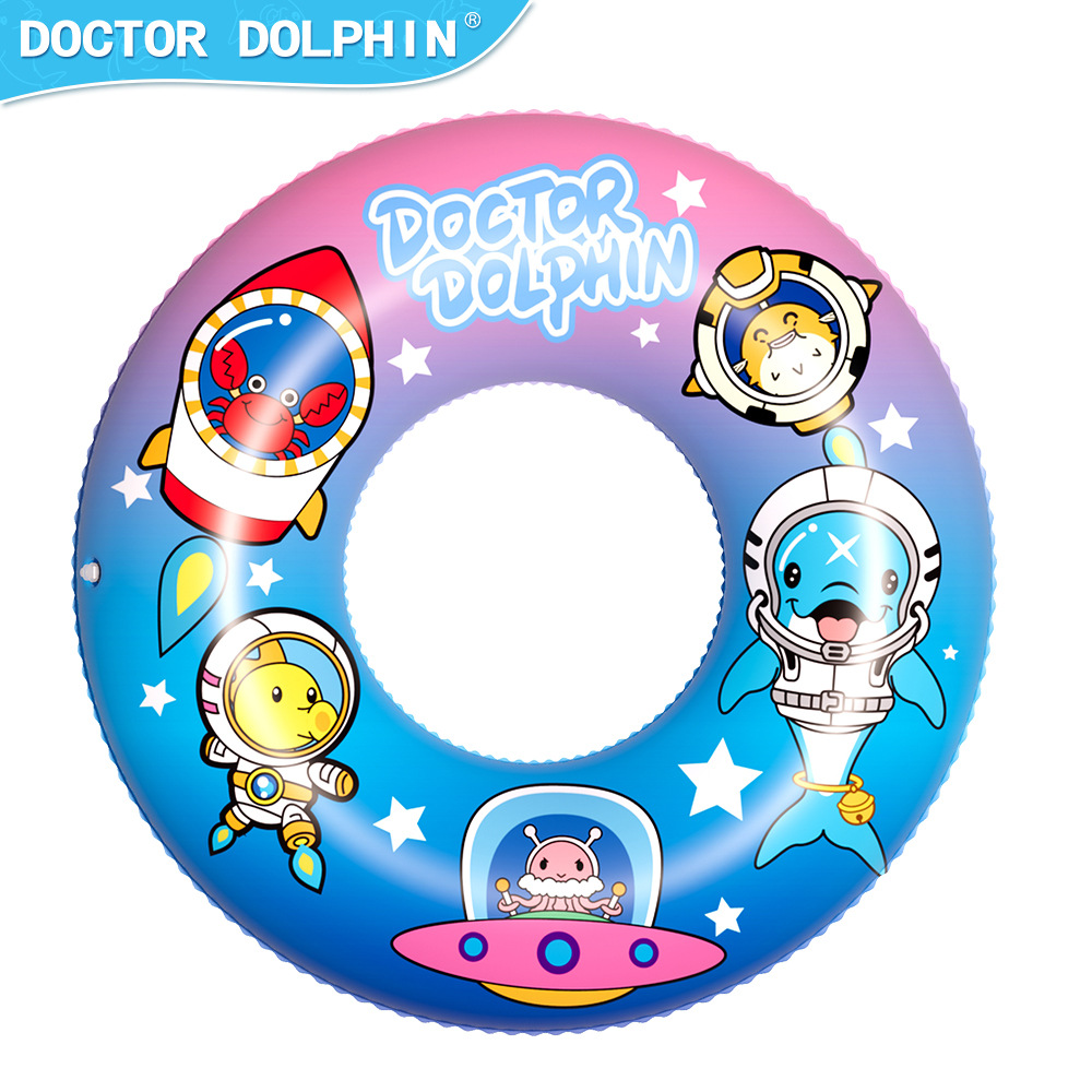 Doctor Dolphin | Anillo de natación espacial para niños Anillo salvavidas inflable Anillo de natación para niños Anillo de natación redondo engrosado de pvc