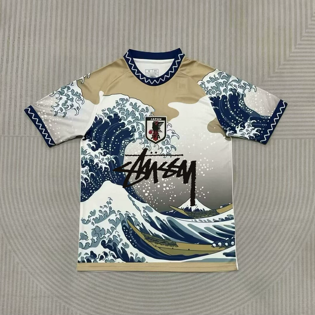 Футболка Stussy Stussy с подписью, Аргентина, Интер, Бразилия, Италия, Фламенго, короткие рукава