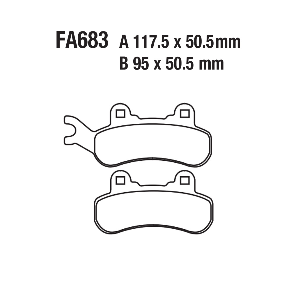 Motocicleta pastillas de freno pastillas de freno piel ATV playa coche FA683 CAN AM Defender Maverick