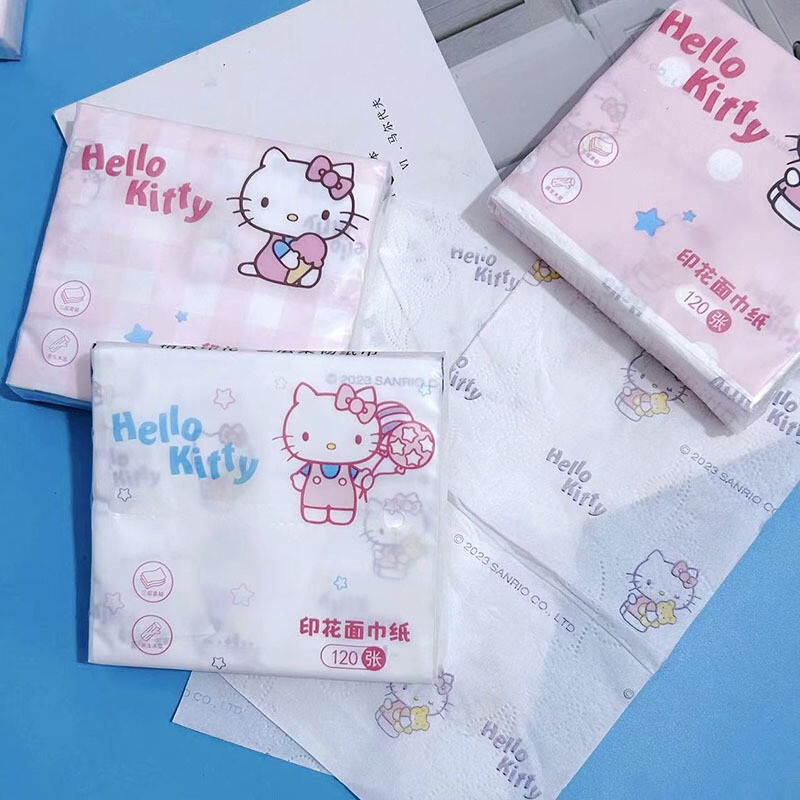 印花抽纸咖色kt猫印花纸巾 学生便携小包面巾纸卫生纸餐巾纸厕纸|undefined