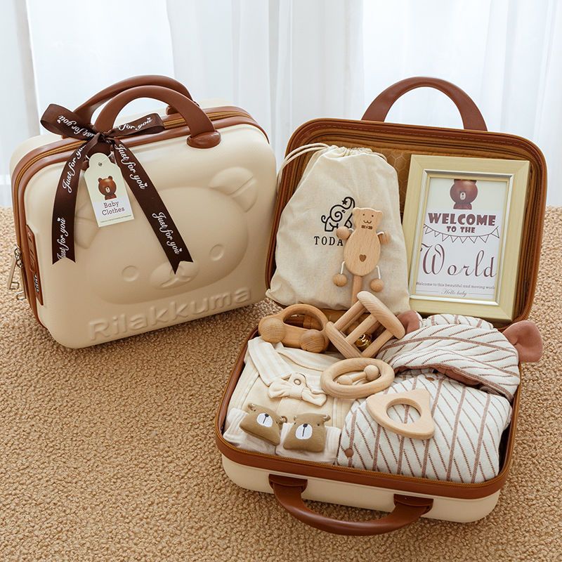 Juego de ropa para bebés recién nacidos, regalo de reunión para niños recién nacidos, regalo de luna llena, juego de caja de regalo para bebés masculinos, regalo para otoño e invierno image 3