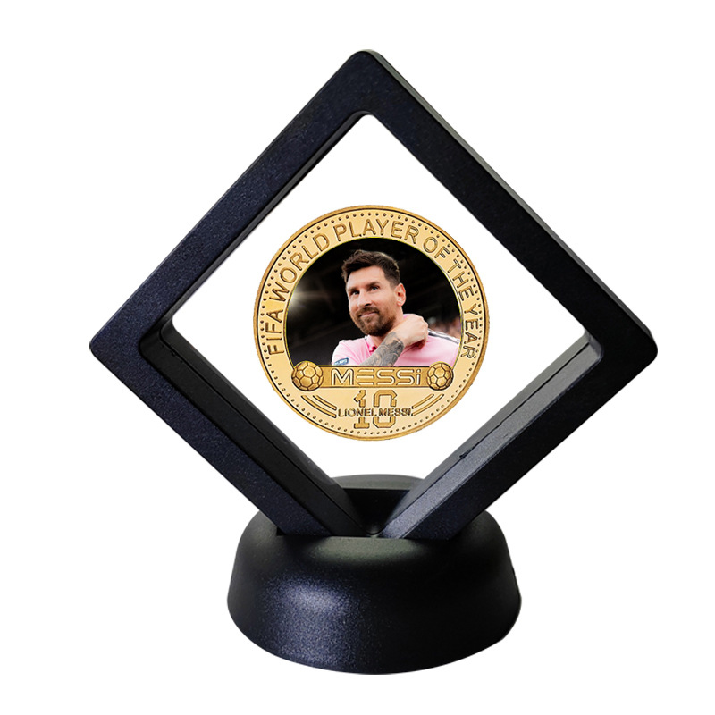 Messi, Argentina, Barcelona, medallón de moneda de Miami, insignia, regalo de fútbol