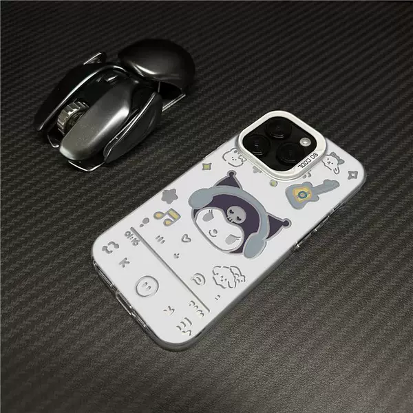 Colorful silver shell and silver frame headphones Kuromi 5331