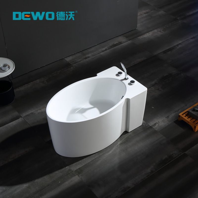 Devo bathroom manufacturers design household small apartment hot and cold water adjustment acrylic independent bathtub