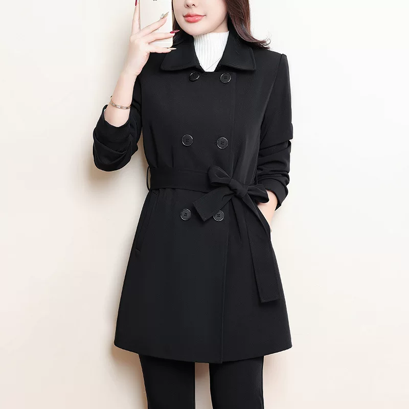 Осеннее trench coat, жакет, свободный крой, большой размер