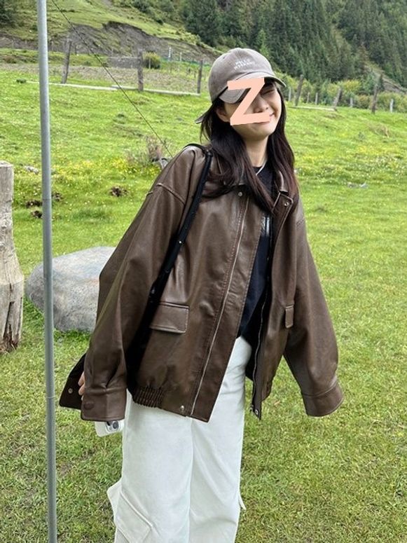 皮衣外套女2026新款早秋高级感女装黑色休闲短款小个子机车皮夹克