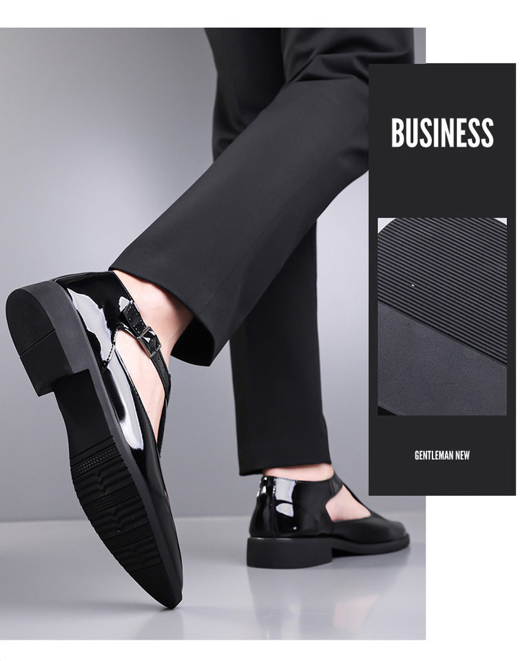 Dép sandal nam quai ngang xỏ ngón mặt đan sợi thoáng khí đi biển ngoài trời — Màu nâu, Màu đen chi tiết 19