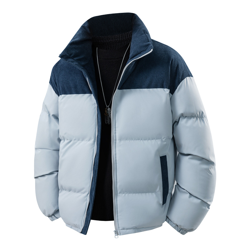 Padded Clothes Men's And Women's Corduroy Padded Clothes Thickened Padded Jackets Loose Stand-up Collar Couple Jackets_viptrois.com