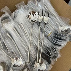 ミノ家304ステンレススリムハンドル鏡面洋食フォークスプーンins風家庭用食器シンプル