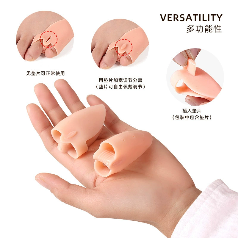 Upgrade adjustable strength inside and outside small toe double -ring divisor overlap toes overlap separator toe cover