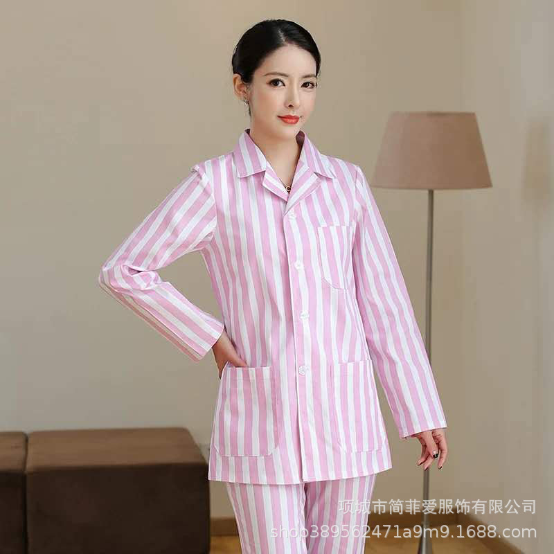 工厂棉质病号服病人服精神医院患者服蓝白条纹长短袖各种款式花形-阿里巴巴
