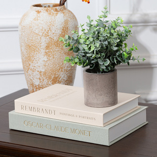 Linen Hot Stamping Set Box Magnetic Fake Book Box Can Open to Store Decorative Book Box Bookcase Creative Ornaments Simulation Book