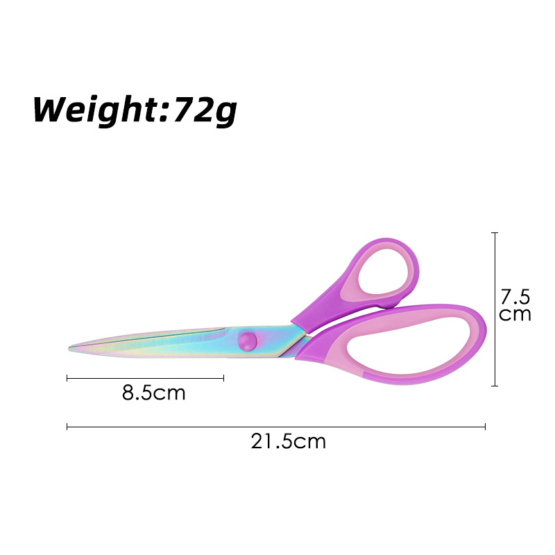 Tres piezas de acero inoxidable tijeras caseras calientes transfronterizas tijeras de oficina de color conjunto de tijeras de corte de papel hechas a mano